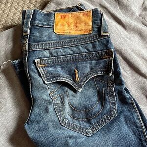 True Religion Men's Denim Jeans with Contrast Stitching